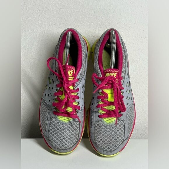 Nike Flex 2013 Run Women's Size 6 Pink/Yellow/Gray Shoe's 580440-015 - Picture 2 of 8